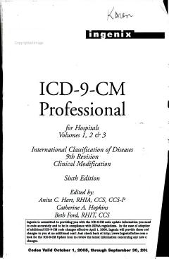 ICD-9-CM for Hospitals Compact Professional for Hospitals