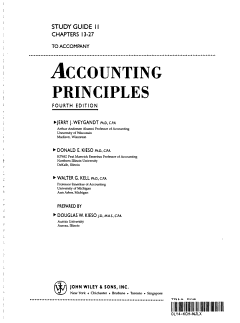 Accounting Principles, Study Guide Volume 2