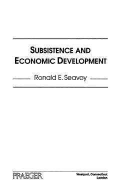 Subsistence and Economic Development