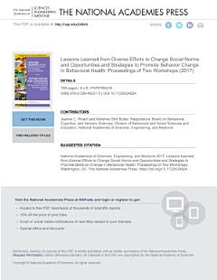 Lessons Learned from Diverse Efforts to Change Social Norms and Opportunities and Strategies to Promote Behavior Change in Behavioral Health