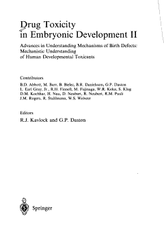 Drug Toxicity in Embryonic Development II