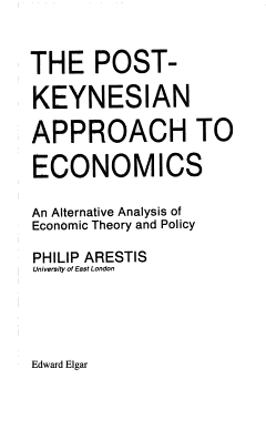 The Post-Keynesian Approach to Economics