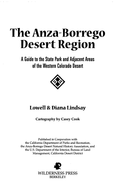 The Anza-Borrego Desert Region