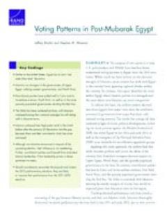 Voting Patterns in Post-Mubarak Egypt