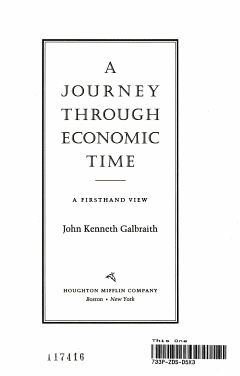 A Journey Through Economic Time