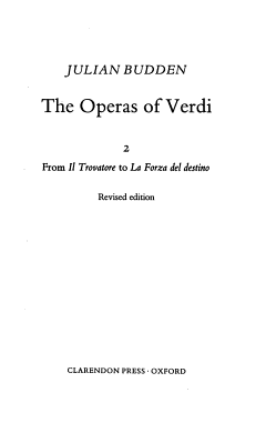 The Operas of Verdi: Volume 2: From Il Trovatore to La Forza del destino