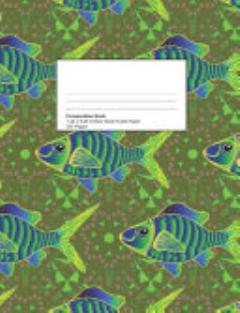 Back to School Composition Notebook for Girls Or Boys Tropical Fish Pattern for Elementary Journal Writing Or Notes Wide Ruled Blank, Lined