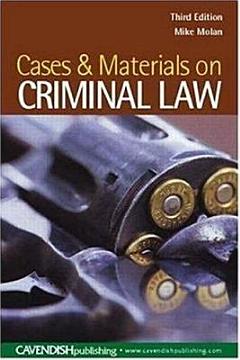 Cases & Materials on Criminal Law