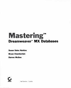 Mastering Dreamweaver MX Databases