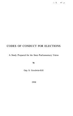 Codes of Conduct for Elections