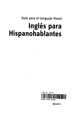 Ingles para Hispanohablantes Guia para el Lenguaje Visual