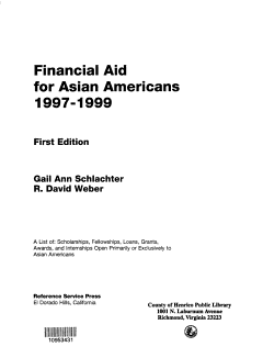 Financial Aid for Asian Americans 1997-1999