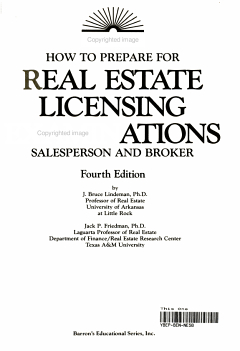 Barron\'s how to Prepare for Real Estate Licensing Examinations