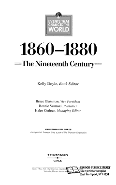 1860-1880- The 19th Century