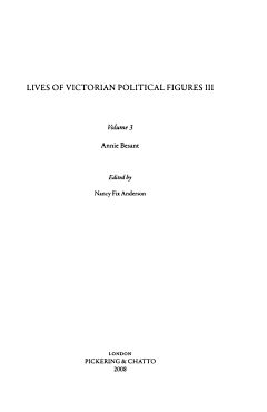 Lives of Victorian Political Figures III