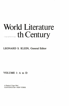 Encyclopedia of World Literature in the 20th Century