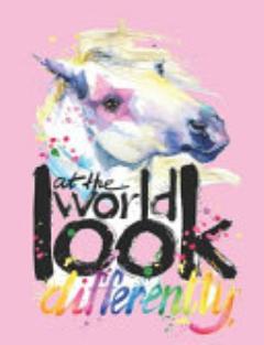 Unicorn Composition Notebook for Back to School, for Girls Creative Inspiration, Quote for Elementary Students Wide Ruled Journal