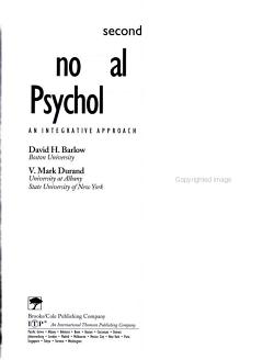 Abnormal Psychology