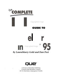 The Complete Idiot\'s Guide to Excel for Windows 95