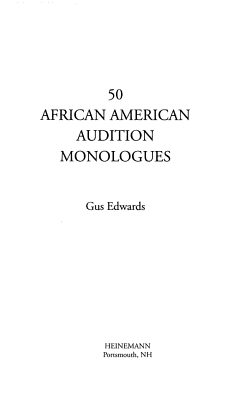 50 African American Audition Monologues