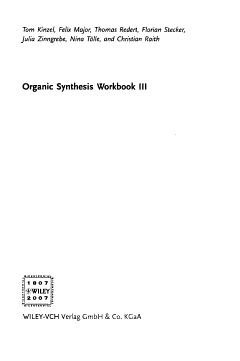 Organic Synthesis Workbook III