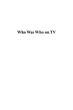 Who Was Who on TV