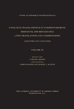 Catalogus Translationum Et Commentariorum