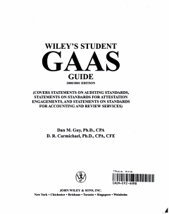 Wiley\'s Student GAAS Guide