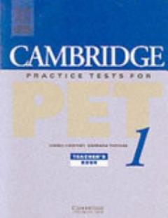 Cambridge Practice Tests for PET 1 Teacher\'s book