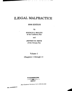 Legal Malpractice