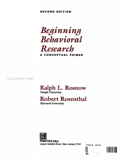 Beginning Behavioral Research