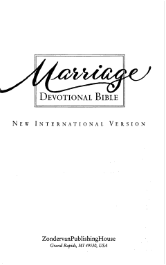 Marriage Devotional Bible