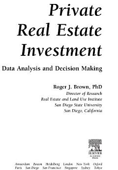 Private Real Estate Investment