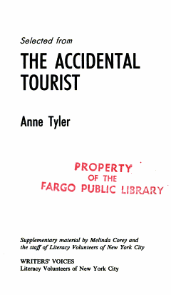 Selected from the Accidental Tourist