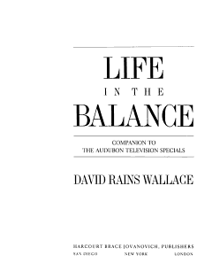 Life in the Balance