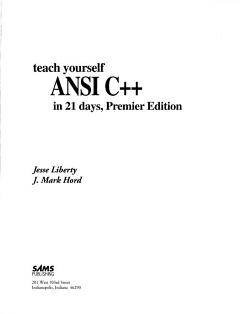 Teach Yourself ANSI C++ in 21 Days