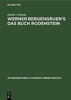 Werner Bergengruen\'s Das Buch Rodenstein