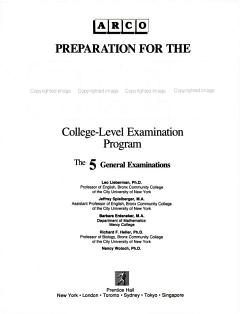 Preparation for the CLEP, College-Level Examination Program