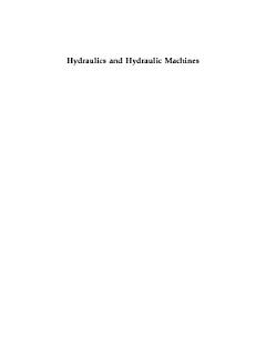 Hydraulics and Hydraulic Machines