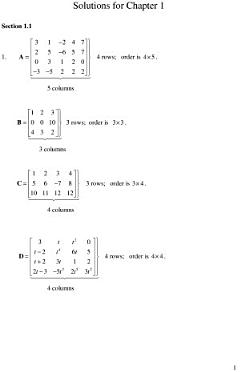 Student Solutions Manual, Matrix Methods