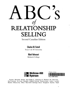 ABC\'s of Relationship Selling