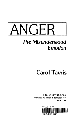 Anger, the Misunderstood Emotion