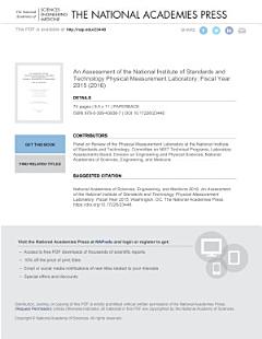 An Assessment of the National Institute of Standards and Technology Physical Measurement Laboratory