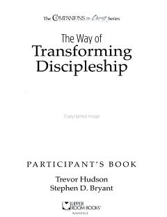 The Way of Transforming Discipleship