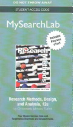 Research Methods, Design, and Analysis