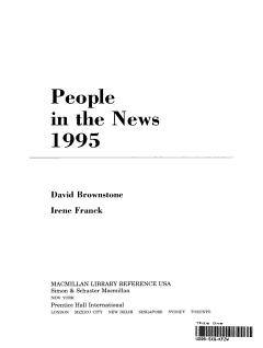 People in the News, 1995