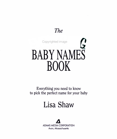 Everything Baby Names Book