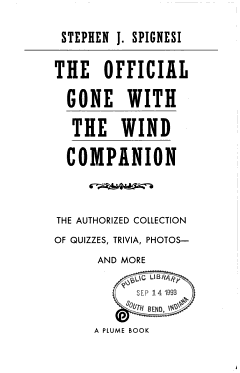 The Official Gone with the Wind Companion