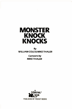 Monster Knock Knocks