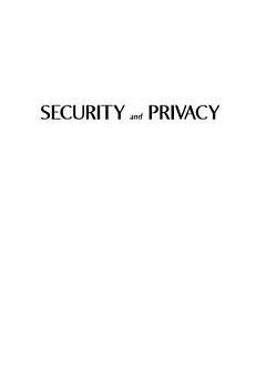 Security and Privacy